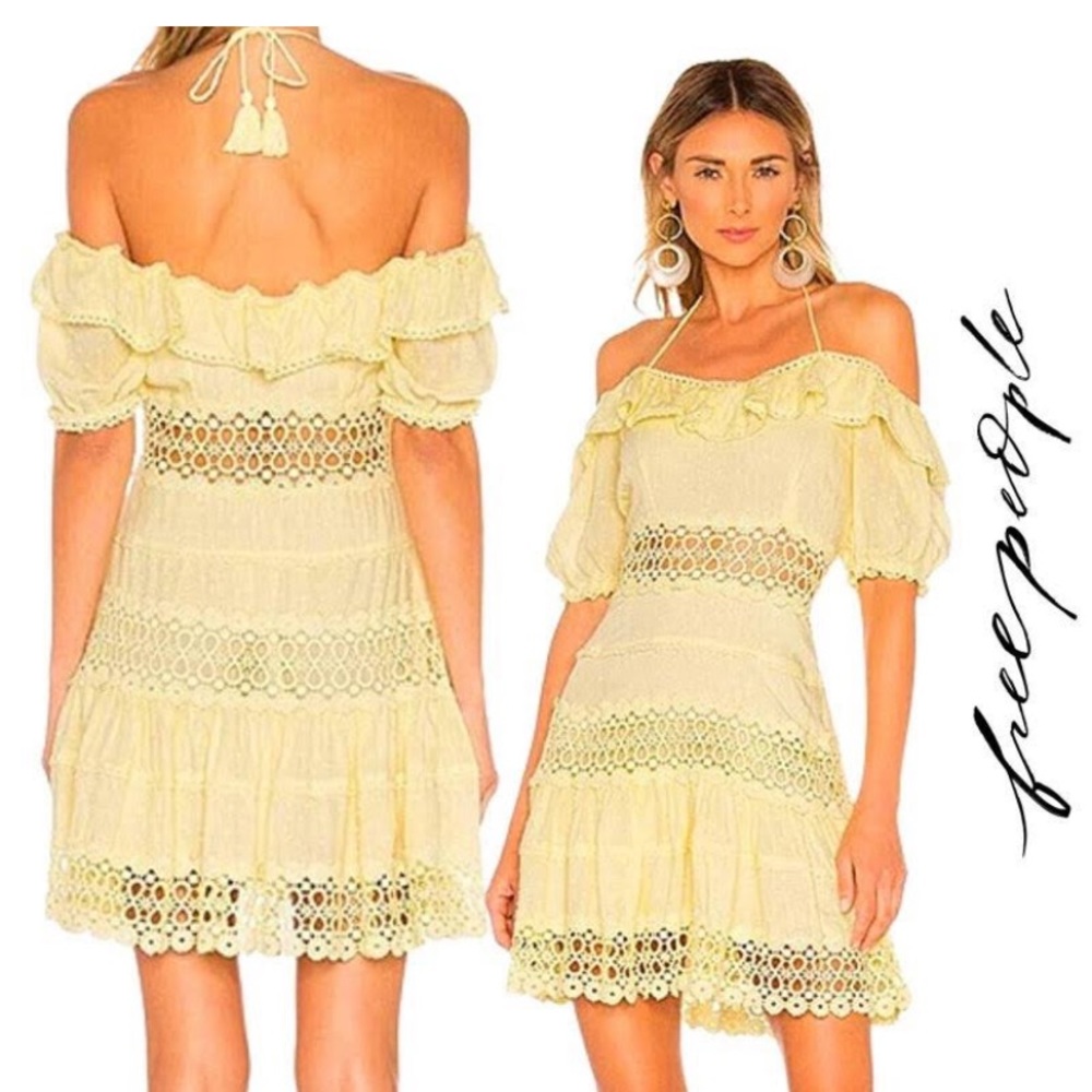 Free People cruel intentions mini yellow size 0